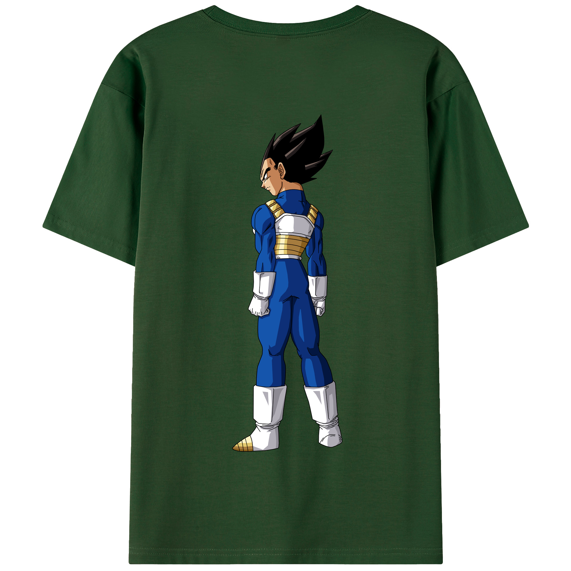 （画像用） ドラゴンボール ベジータ四世（Bejīta Yonsei）DRAGON BALL Vegeta IV 綿100％半袖Tシャツ（背面プリント）